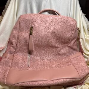 Elegant Pink Lace Backpack